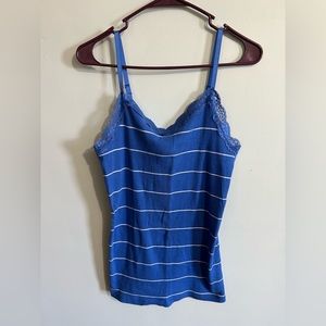 Blue and white stripped cami